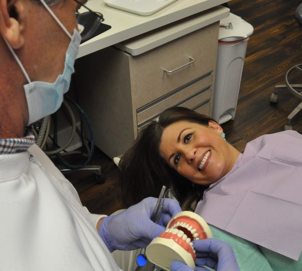 patient smiling before cosmetic dental procedure